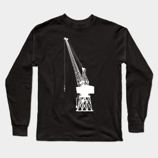 Dockyard Crane White Long Sleeve T-Shirt